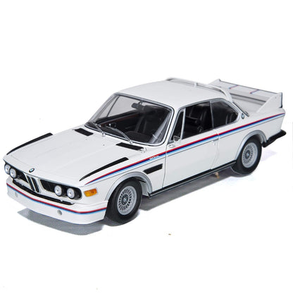 Majorette – Collection Series | 1975 BMW 3.0 CSL – White with Red & Blue Stripes | 1:64 Die-Cast Model Car