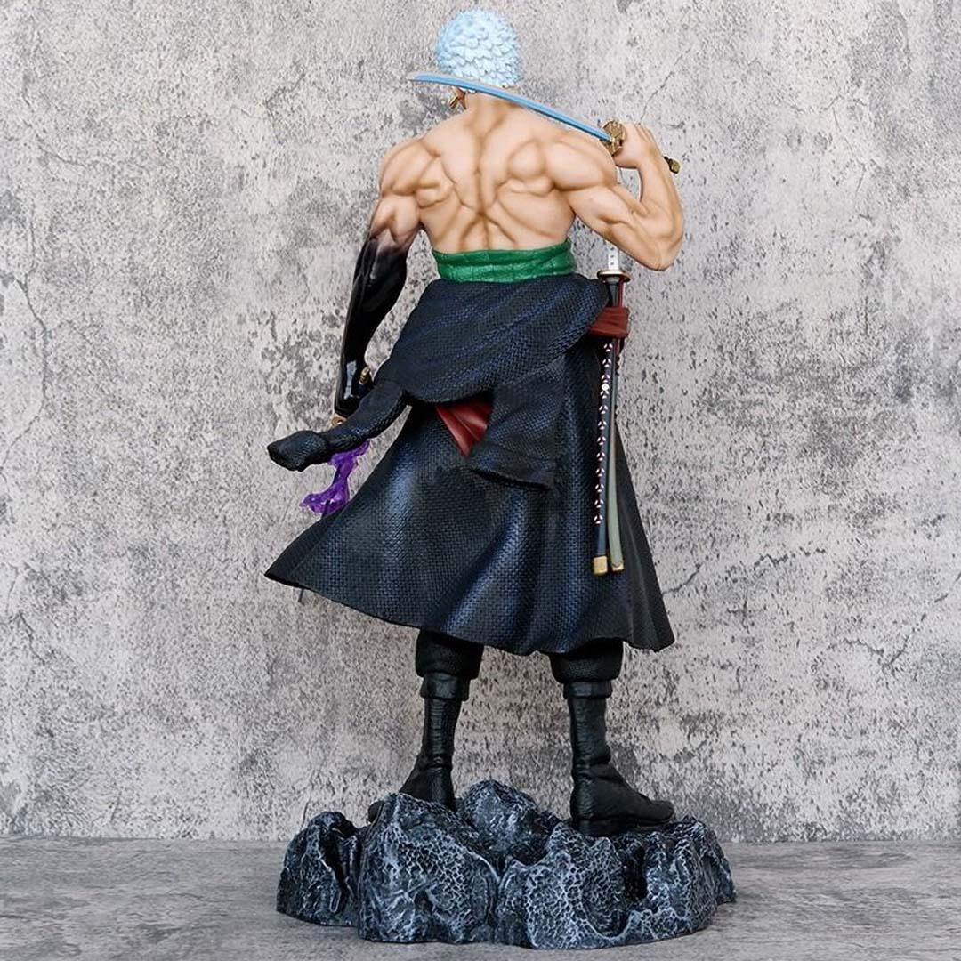 Ultimate Action Figure – Roronoa Zoro 50cm Anime Statue with 5 Interchangeable Heads One Piece PVC Collectible Model Toy Gift HW - Jaiman Toys