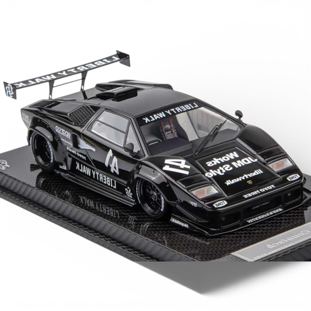 Vision64 1:64 Lamborghini Countach LBWK Liberty Walk White Diecast Scale Model Car