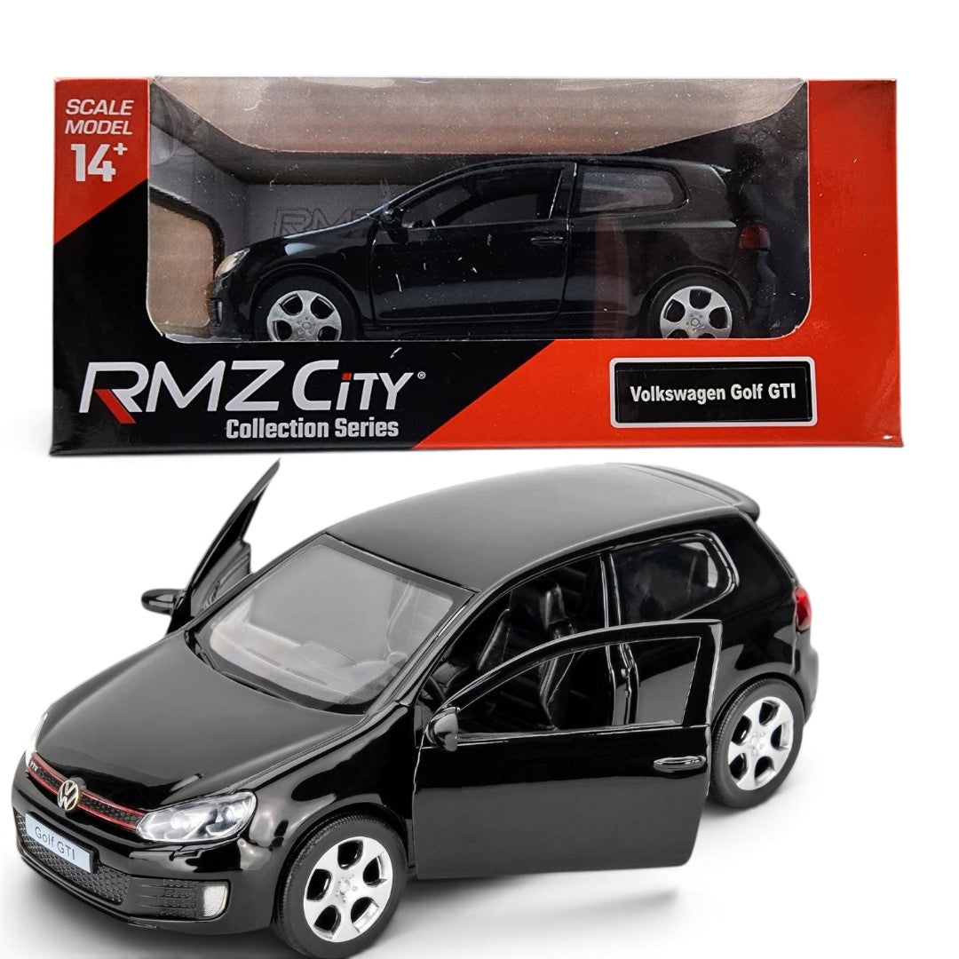RMZ City Volkswagen Golf GTI 1:32 Scale Die-Cast Model Car – Collectible Sports Hatchback with Opening Doors, Pull-Back Action– 2 Colour Variants
