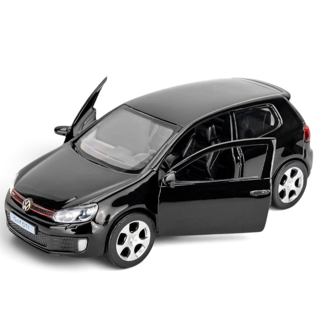 RMZ City Volkswagen Golf GTI 1:32 Scale Die-Cast Model Car – Collectible Sports Hatchback with Opening Doors, Pull-Back Action– 2 Colour Variants