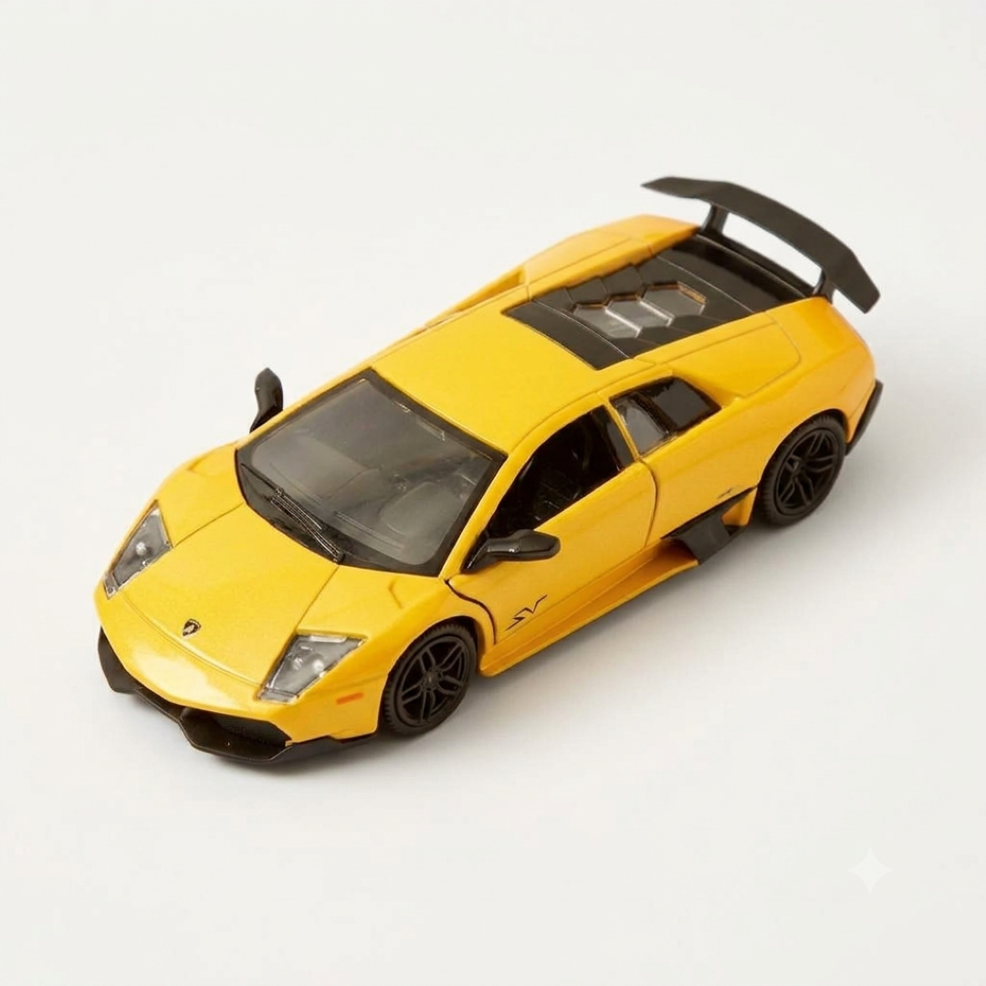 RMZ City Lamborghini Murciélago SV 1:32 Scale Die-Cast Model Car –  Collectible Supercar with Opening Doors, Pull-Back Action with 2 Variants
