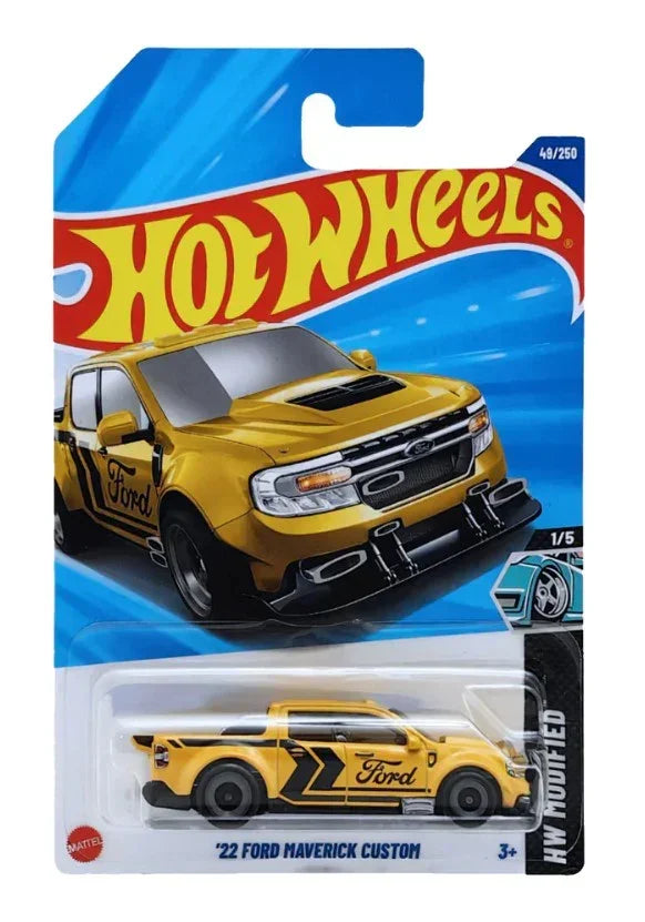 Hot Wheels 1:64 Scale 5-Car Set – Mazda MX-5 Miata 2025 Dream Garage, '22 Ford Maverick Custom, HW 4-Trac Race Day, '67 Austin Mini Van Art Cars & Dragtor