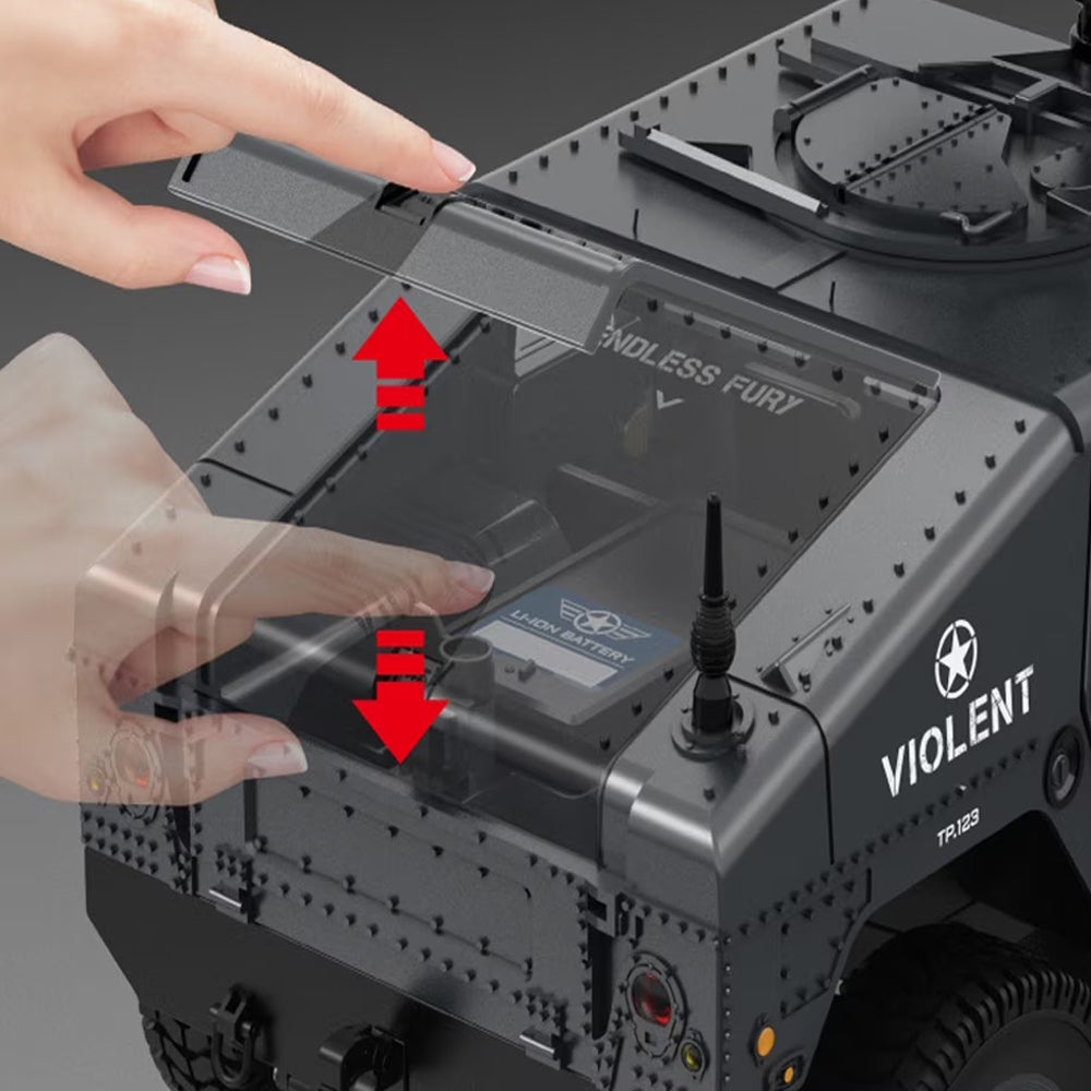 RC 4WD Military Climbing Truck 1:12 Scale | 2.4GHz Remote Control Off-Road Crawler with LED Lights, Independent Suspension & RTR Design
