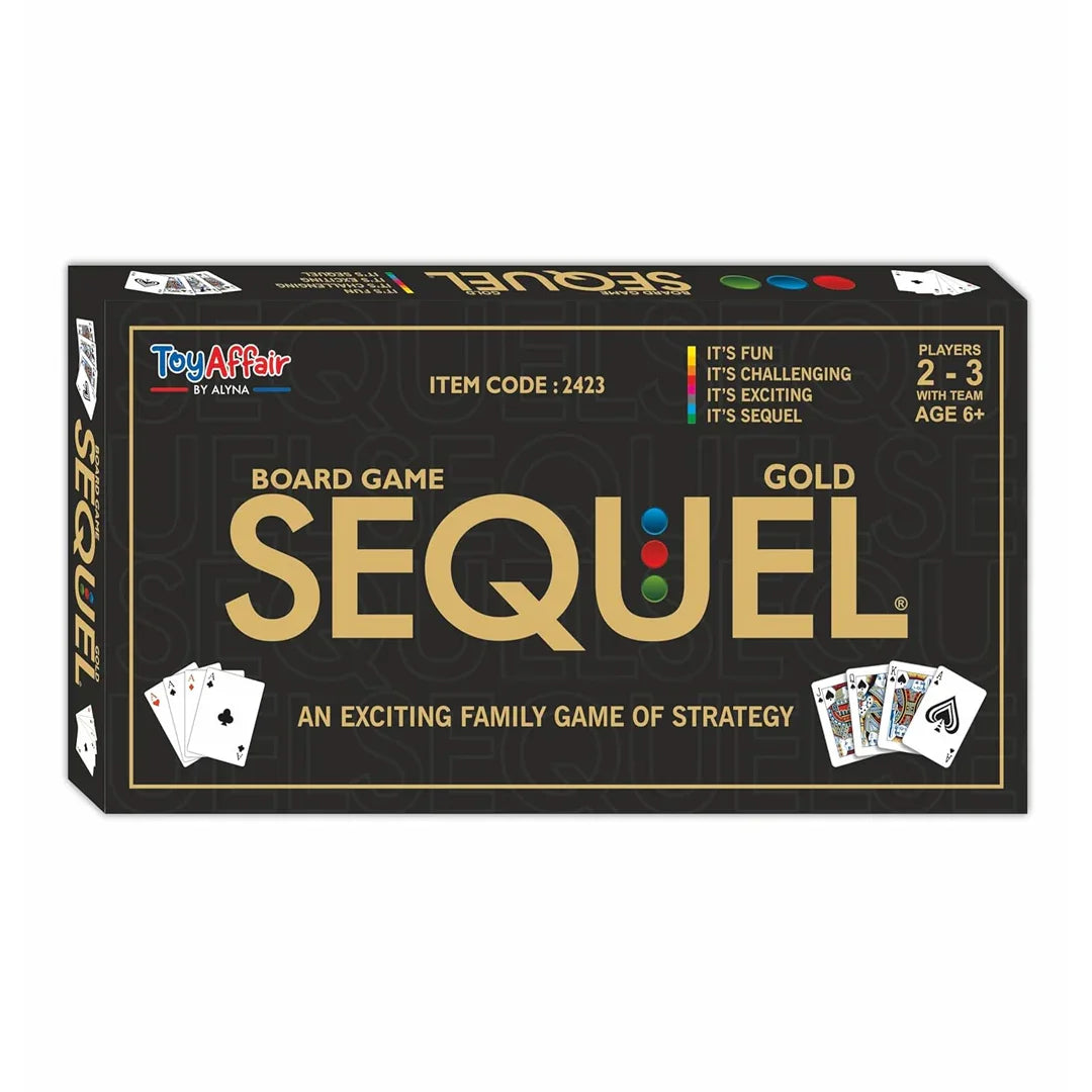 Sequel Gold Strategy Board Game – Foldable Dual-Sided Jumbo Family Game for Kids & Adults