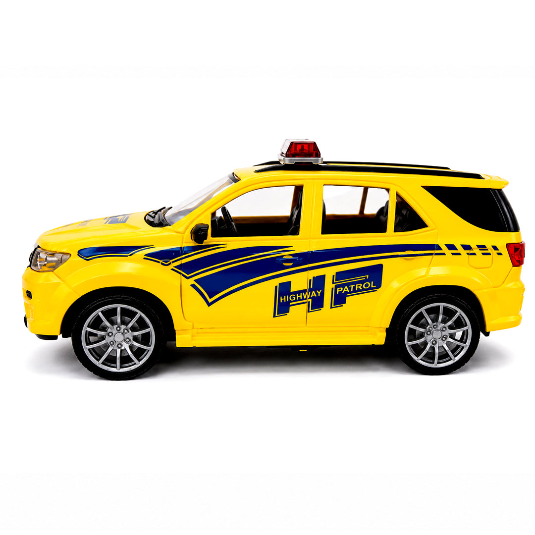 Emergency Squad Fortura Highway Patrol Police SUV Toy Car | Friction Powered Police Vehicle with Free-Rolling Wheels for Kids | BGX