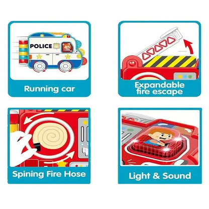 Beep Car Book Infant Toy – Light & Sound Educational Baby Toy | Interactive Soft Book for Toddlers - Jaiman Toys