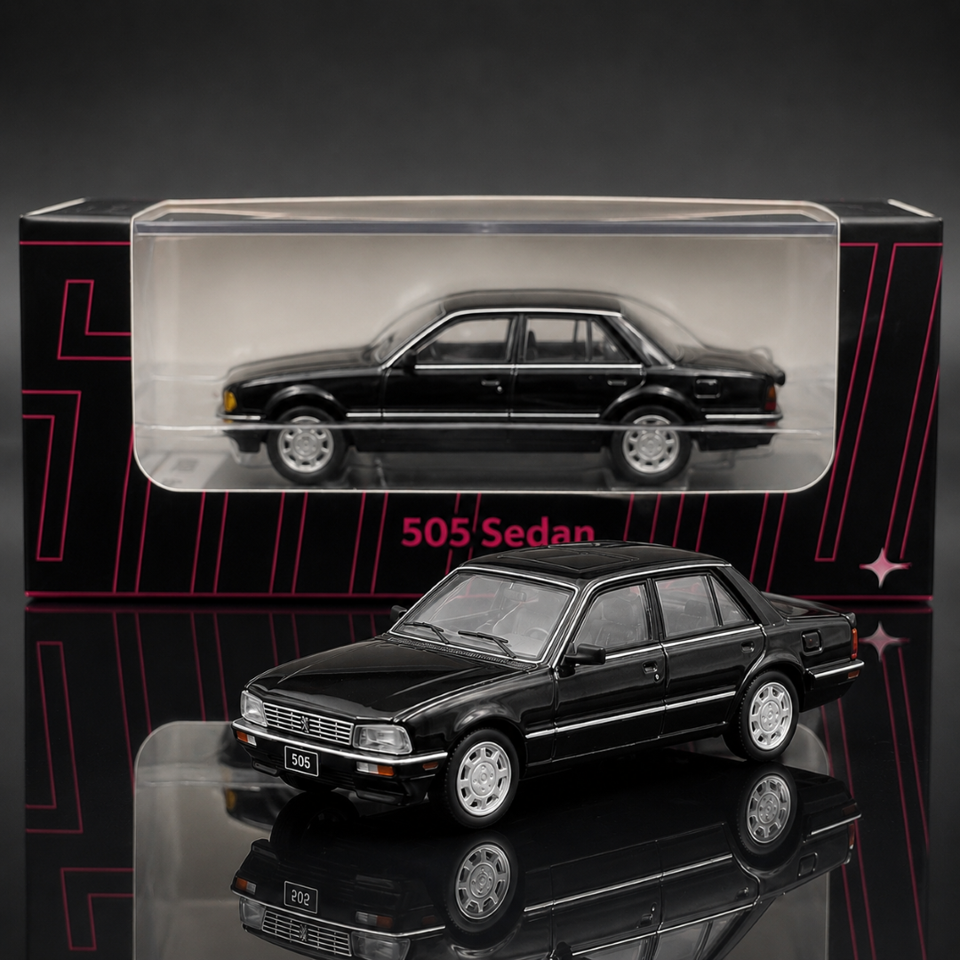Shadow 1:64 Peugeot 505 Sedan Diecast Model Car | Premium Collectible with 2 Color Variants
