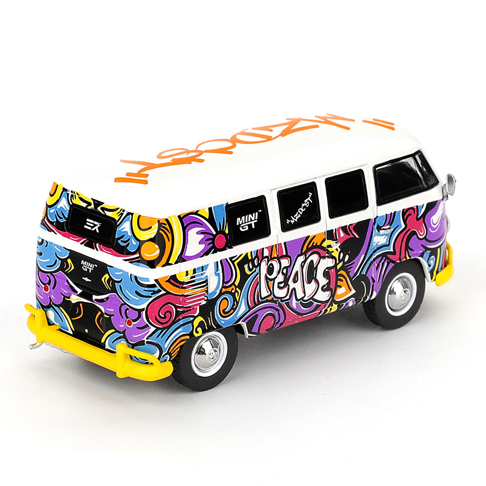 MINI GT 1:64 Volkswagen T1 Microbus Mizu Design Diecast Model Van | Premium Collector Edition with Display Box