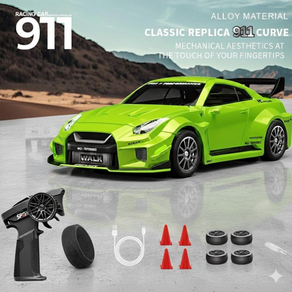 Hstar 1:43 RC Drift Car 2.4GHz 4WD Alloy 20 km/h High-Speed RC Racing Car with Gyro