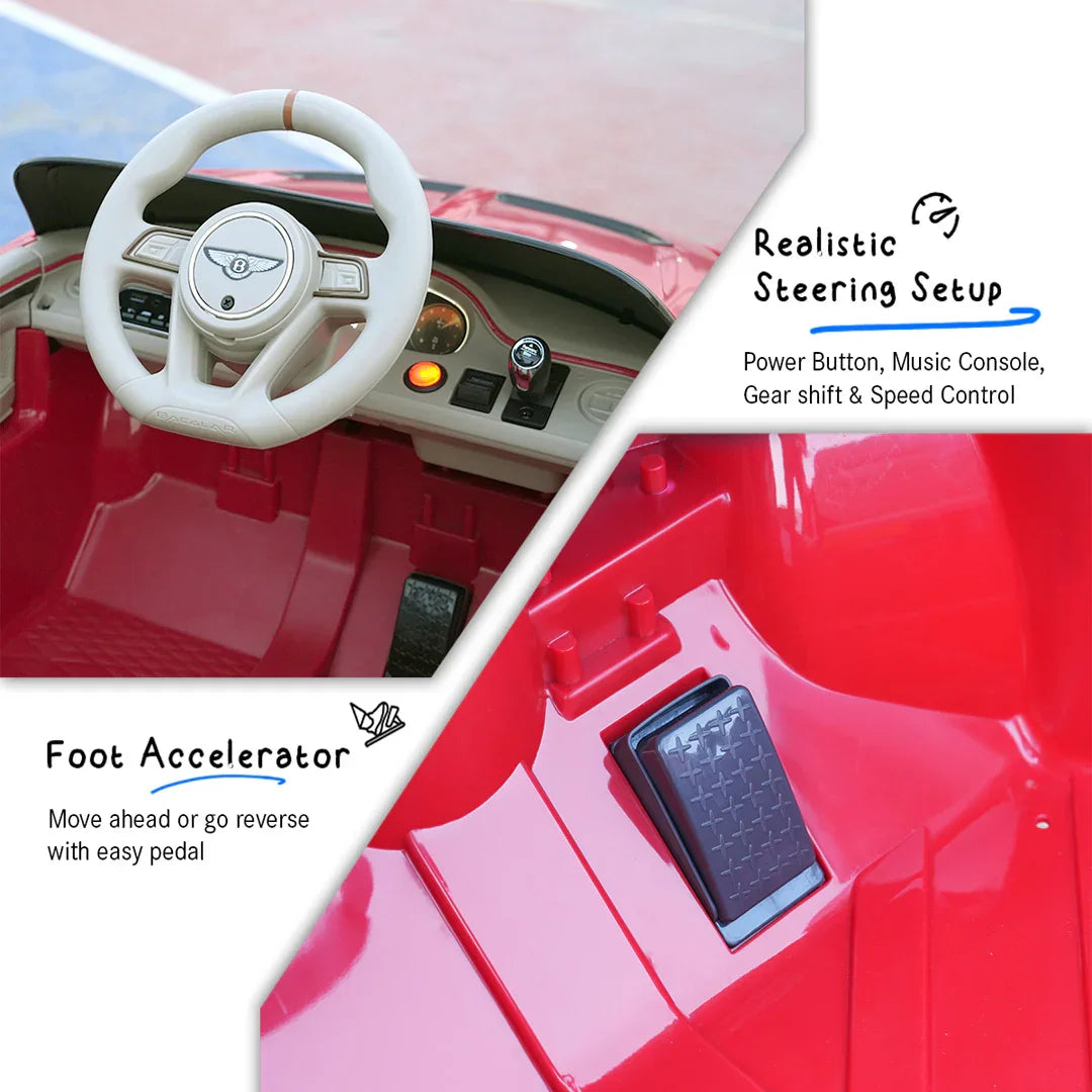 EMotorad Formula Fun BENTLEY BACALAR Toy Car – Red Remote Control Car for Kids 3Y+