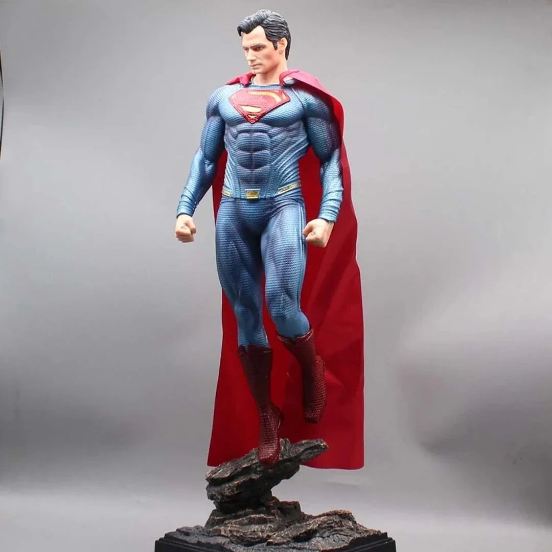 Superman Premium Action Figure – 50cm Collectible Statue with 2 Interchangeable Heads & Light-Up Eyes | DC Comics Hero Edition HW - Jaiman Toys