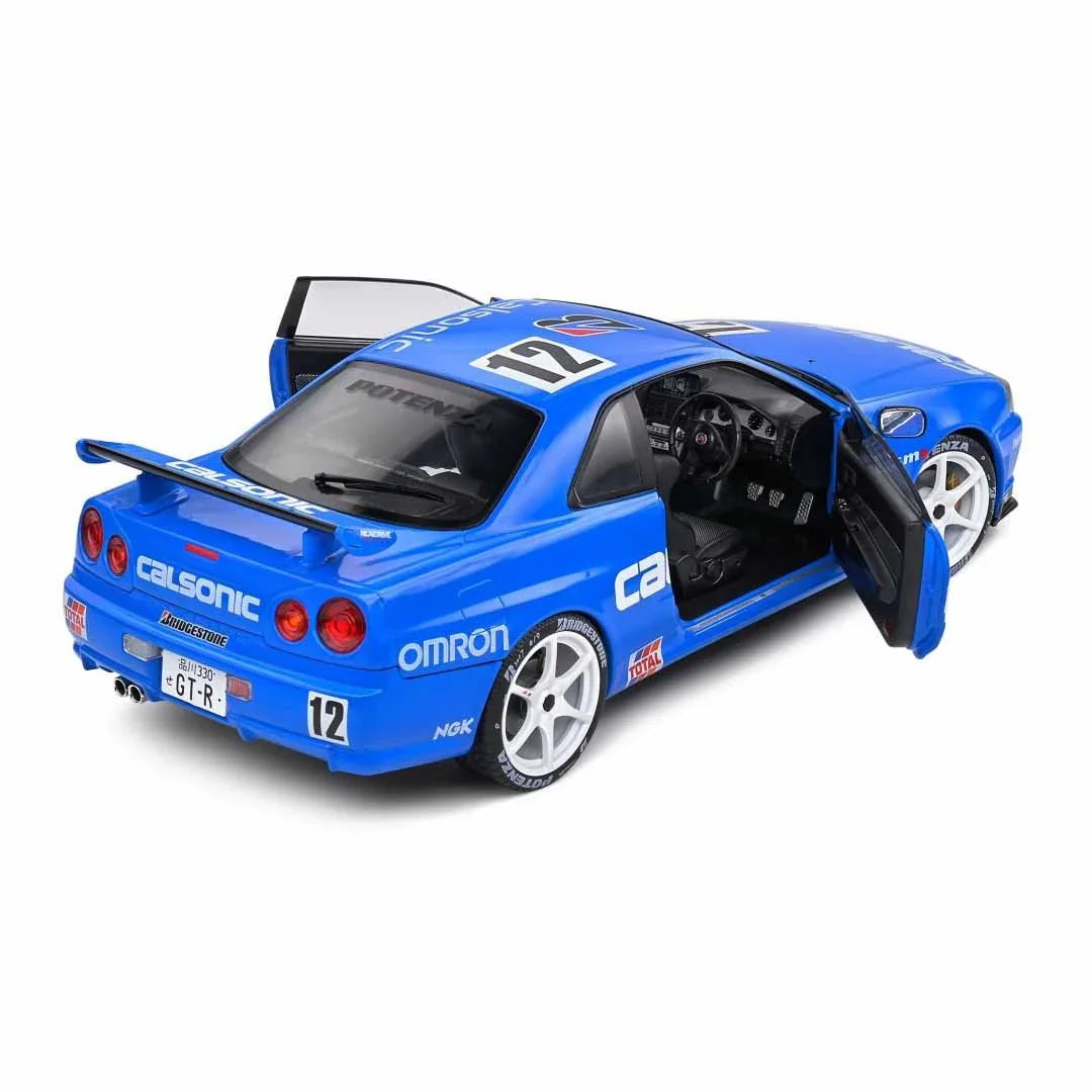 Solido 1:18 Nissan GT-R R34 #12 Calsonic Tribute - Jaiman Toys