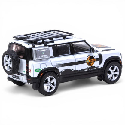 Tarmac Works 1:64 Land Rover Defender 110 Metallic White/Black Diecast Model Car – MiJo Exclusives (T64G-020-TREK)