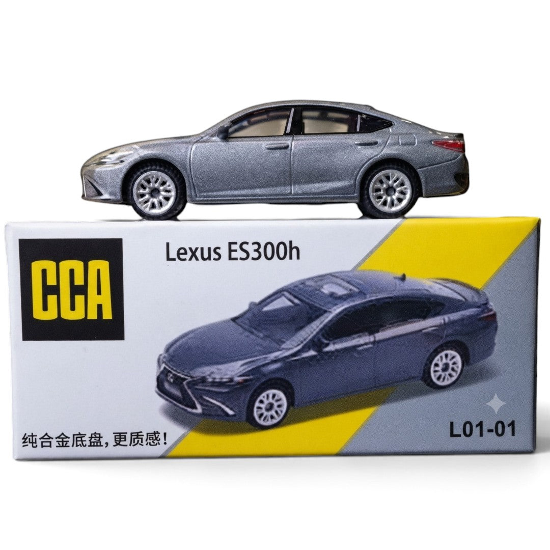 CCA 1:64 Lexus ES300h L01-01 Die-Cast Model Car – Metallic Grey Luxury Sedan | Detailed Premium Collectible Miniature Car