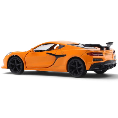 RMZ City Chevrolet Corvette Z06 1:32 Scale Die-Cast Model Car – With 2 Variants Collectible Car with Opening Doors, Pull-Back Action