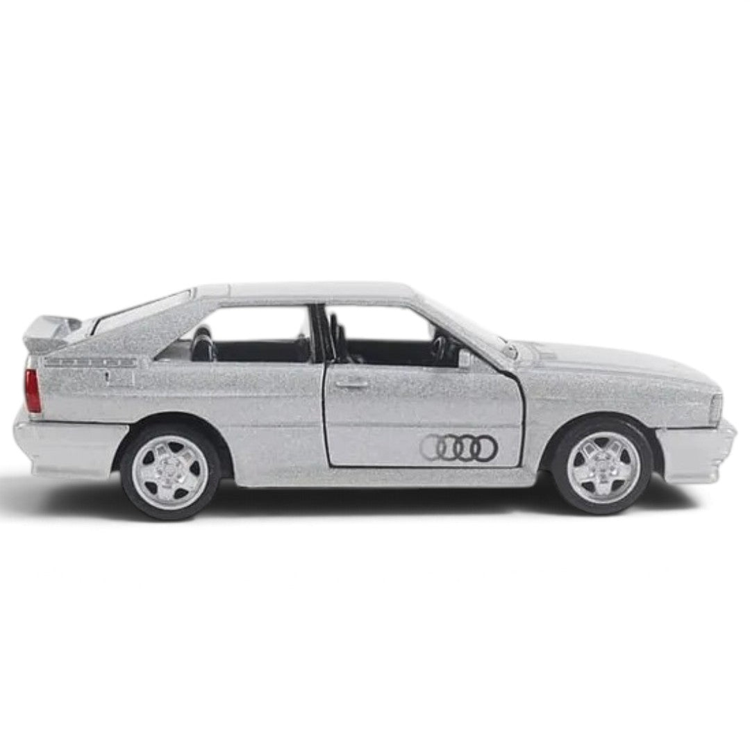 RMZ City Audi Quattro 1:32 Scale Die-Cast Model Car – Classic Vintage  with Opening Doors, Pull-Back Action