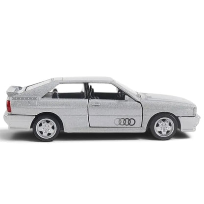 RMZ City Audi Quattro 1:32 Scale Die-Cast Model Car – Classic Vintage  with Opening Doors, Pull-Back Action