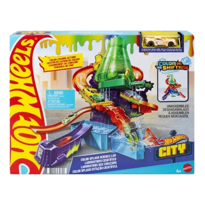 Hot Wheels Metal Shifters Color Splash Science Lab Playset, Multicolor