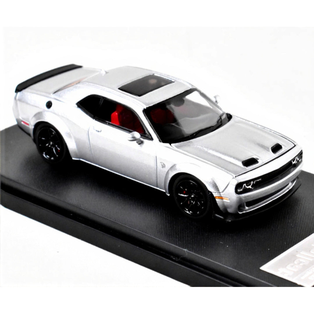 Stance Hunters 1:64 Dodge Hellcat SRT Convertible Silver  Diecast Car Model Collectible