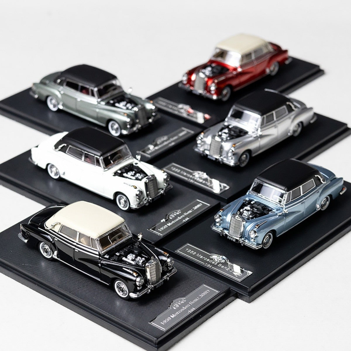 GFCC 1:64 1959 Mercedes-Benz 300D Convertible Diecast Car Model | Premium Classic Convertible Collectible Available in 6 Variants