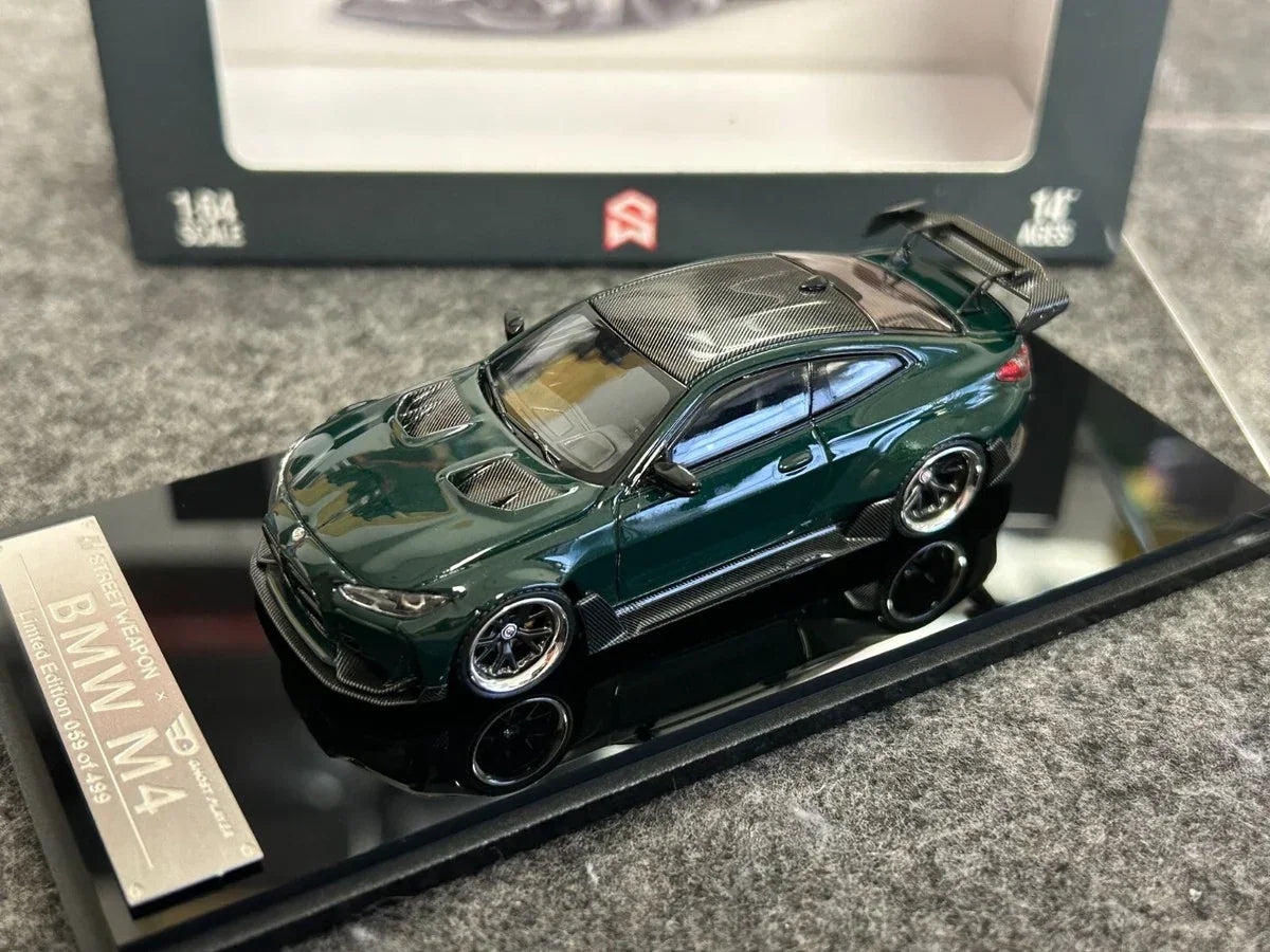Street Warrior 1:64 BMW M4 Widebody – Dark Green Diecast Model Car