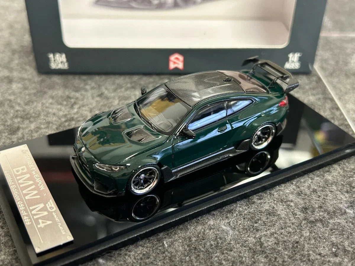 Street Warrior 1:64 BMW M4 Widebody – Dark Green Diecast Model Car - Jaiman Toys