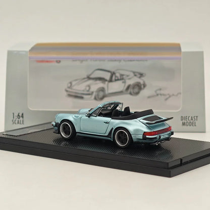 Rhino Model 1:64 Scale Singer 930 Turbo Study Cabriolet Convertible – Ice Blue Diecast Car Model - Jaiman Toys