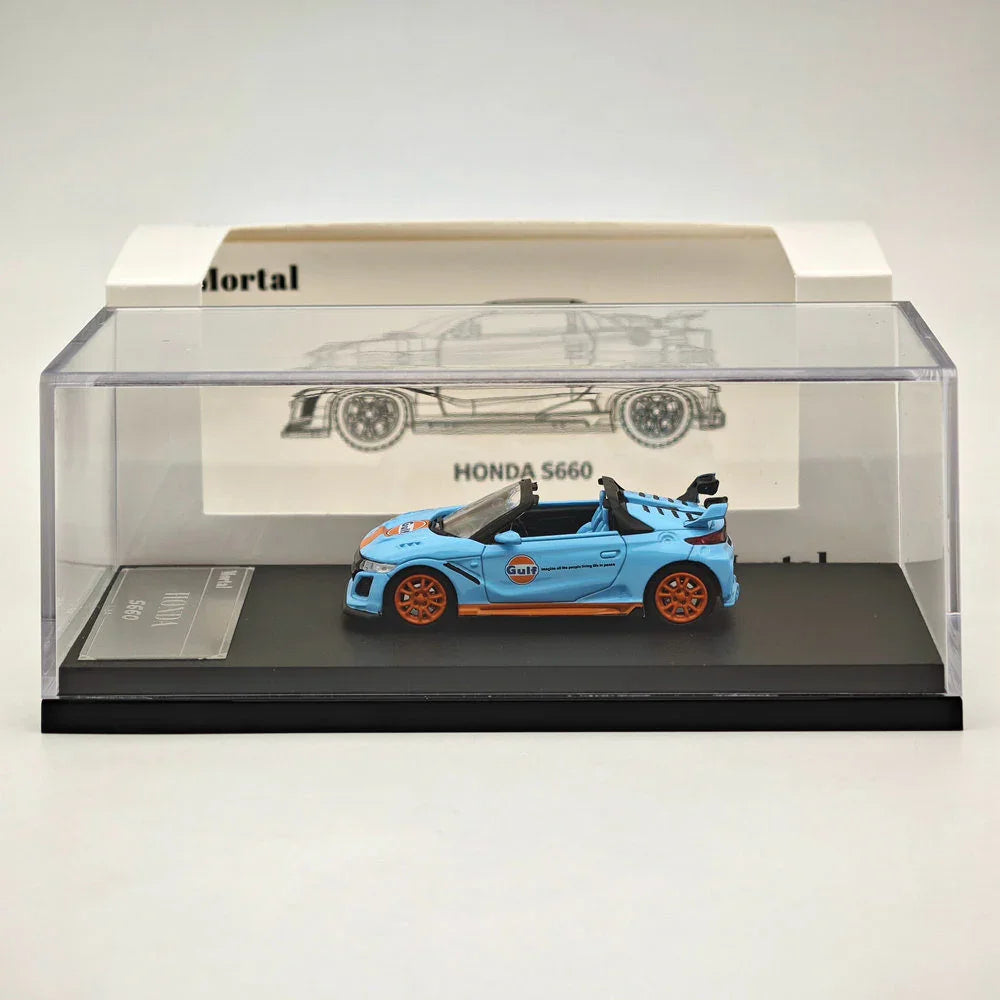 Mortal S-Series 1:64 Honda S660 Mugen Modified Version Gulf Diecast Car Model - Jaiman Toys