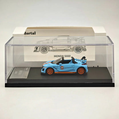 Mortal S-Series 1:64 Honda S660 Mugen Modified Version Gulf Diecast Car Model - Jaiman Toys