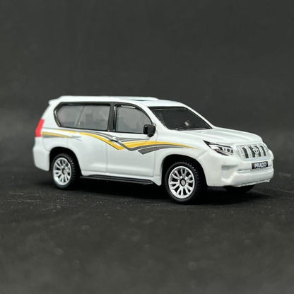 CCA 1:64 Toyota Land Cruiser Prado V01-02 Die-Cast Model Car | White Luxury SUV with Detailed Interior, Sunroof & Alloy-Style Wheels | Premium Collectible Miniature