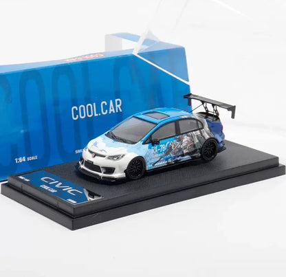 Cool.Car Civic Blue/White 1/64 Scale Diecast Car Model - Jaiman Toys
