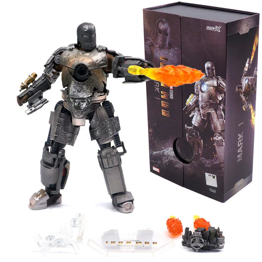 Marvel Iron Man Mark 1 Toy LED Light Action Figure Collection Model-7"Inch - 1907-01 - Jaiman Toys