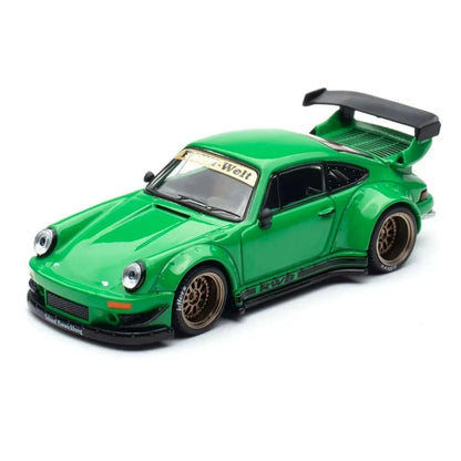 Pop Race 1:64 Porsche RWB 930 Green HEC 2026 Die-Cast Model Car | Premium Widebody Collectible