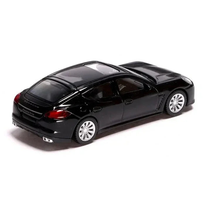 RMZ City Porsche Panamera Turbo 1:36 Die-Cast Car | Pull Back & Go | Openable Doors | Red / Black