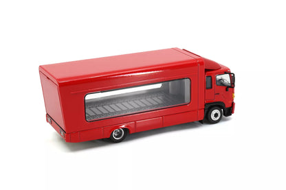 Tiny City Die-cast Model Car - HINO500 Covered Vehicle Transporter (Red)