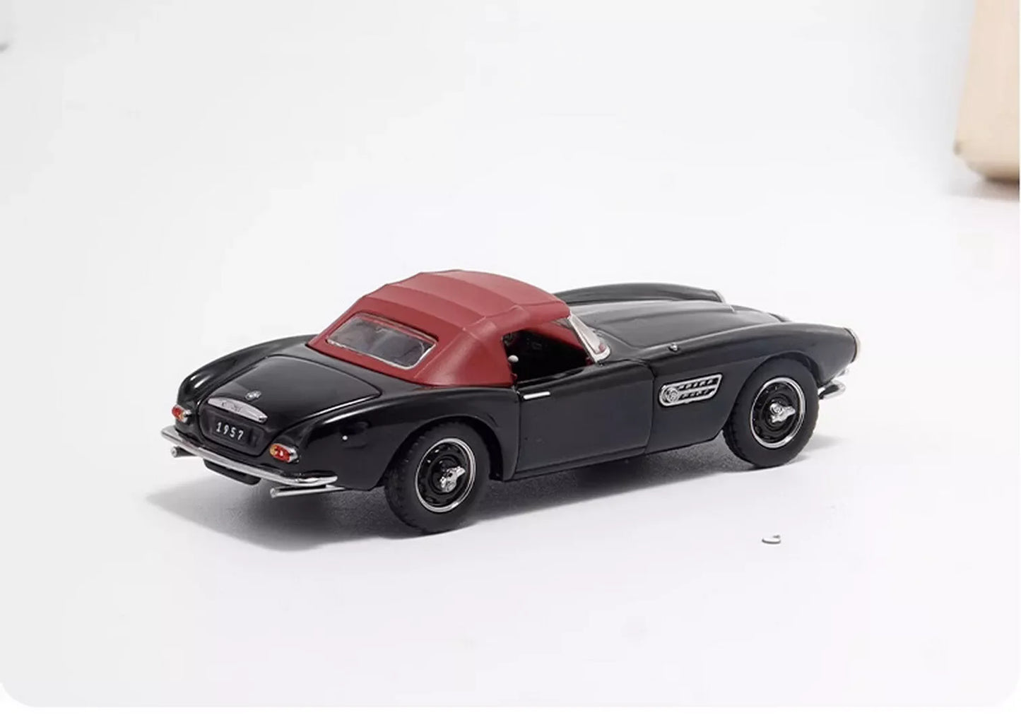 GFCC 1:64 BMW 1957 -507 Soft Top Roadster Convertible Classic Model Diecast Collect Car-Black - Jaiman Toys