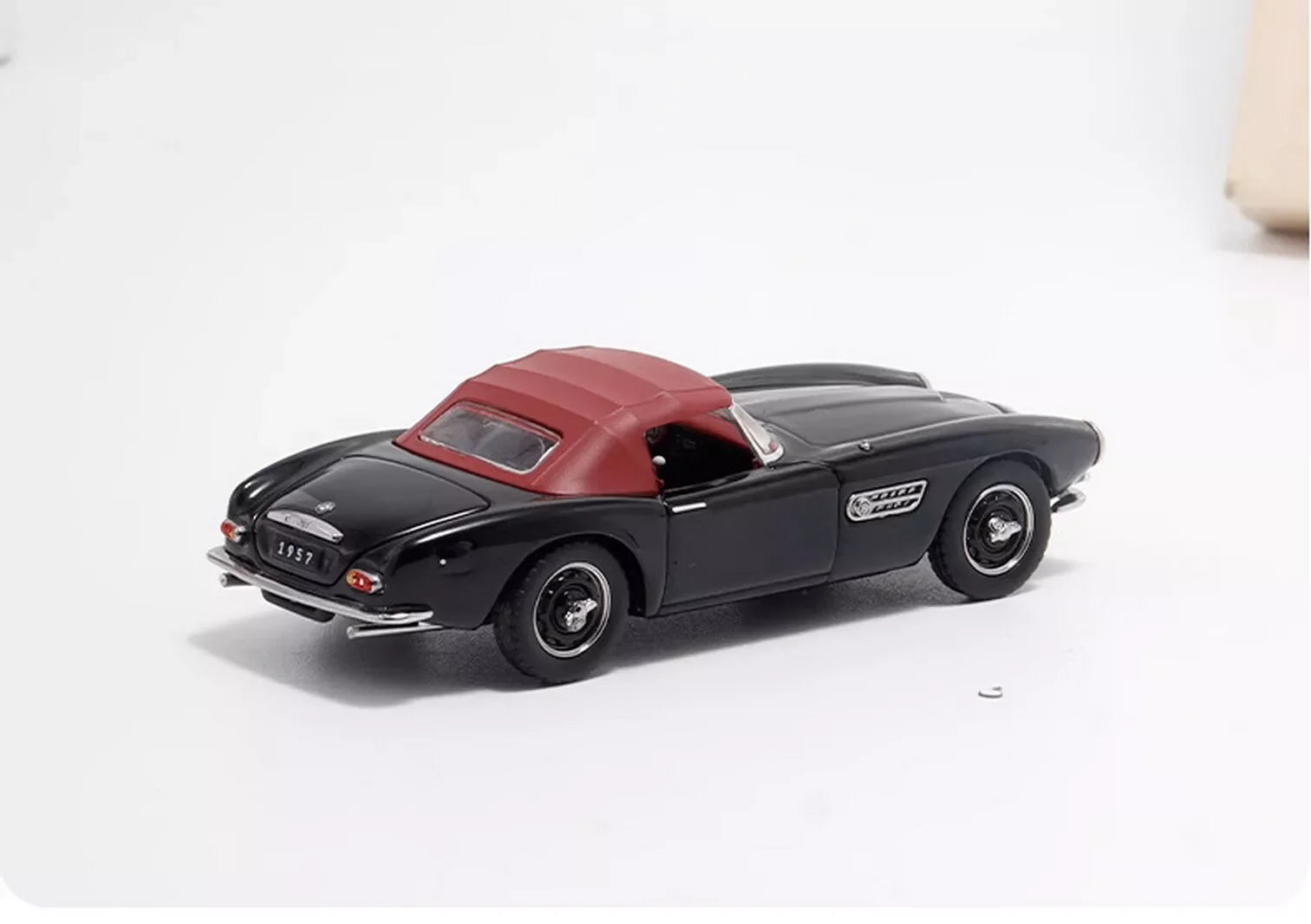 GFCC 1:64 BMW 1957 -507 Soft Top Roadster Convertible Classic Model Diecast Collect Car-Black - Jaiman Toys