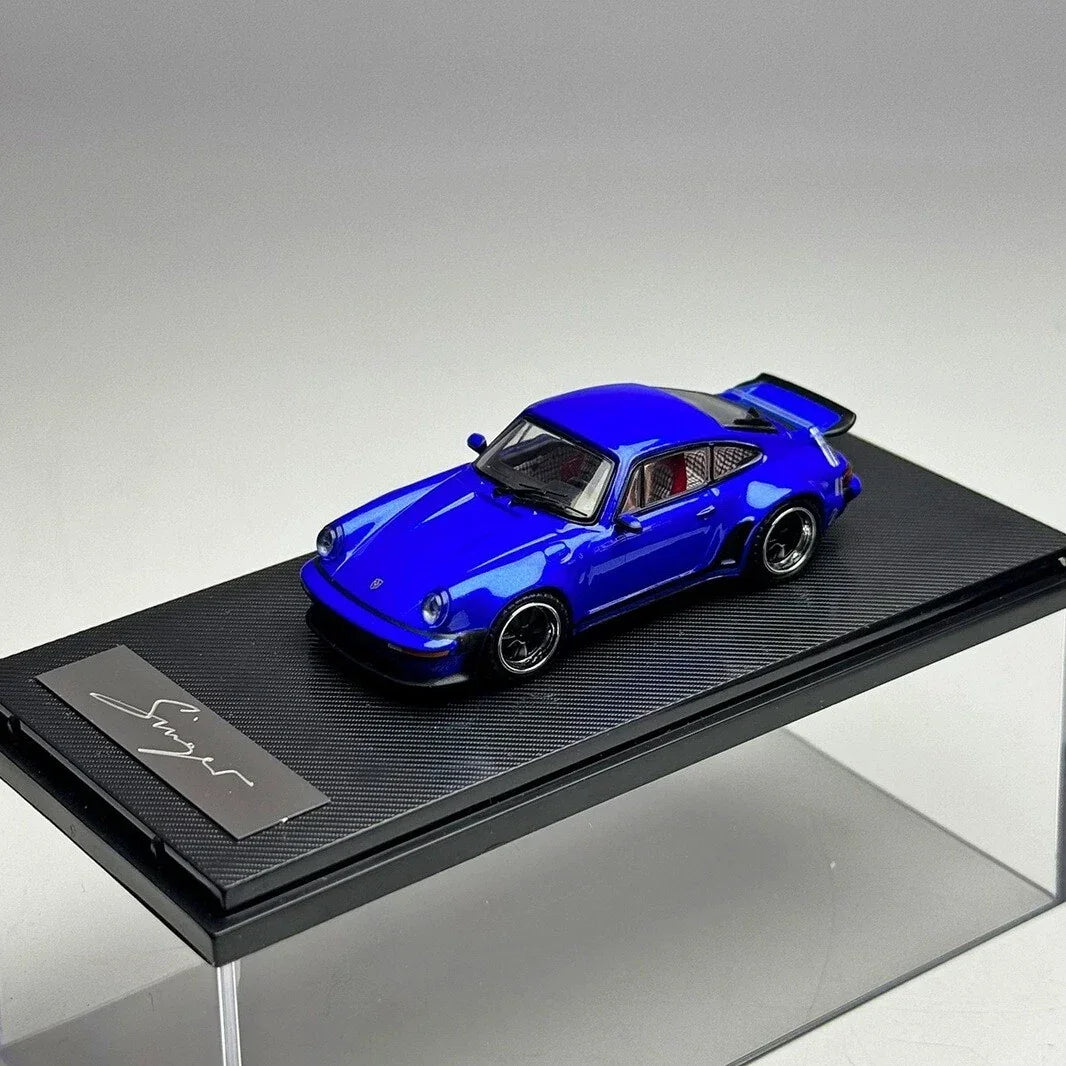 Hobby Fans 1/64 Scale Porsche 930 Singer Turbo Study Blue Diecast Car Model - Jaiman Toys