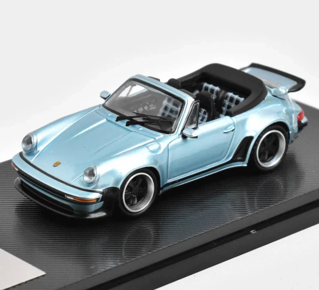 Rhino Model 1:64 Scale Singer 930 Turbo Study Cabriolet Convertible – Ice Blue Diecast Car Model - Jaiman Toys
