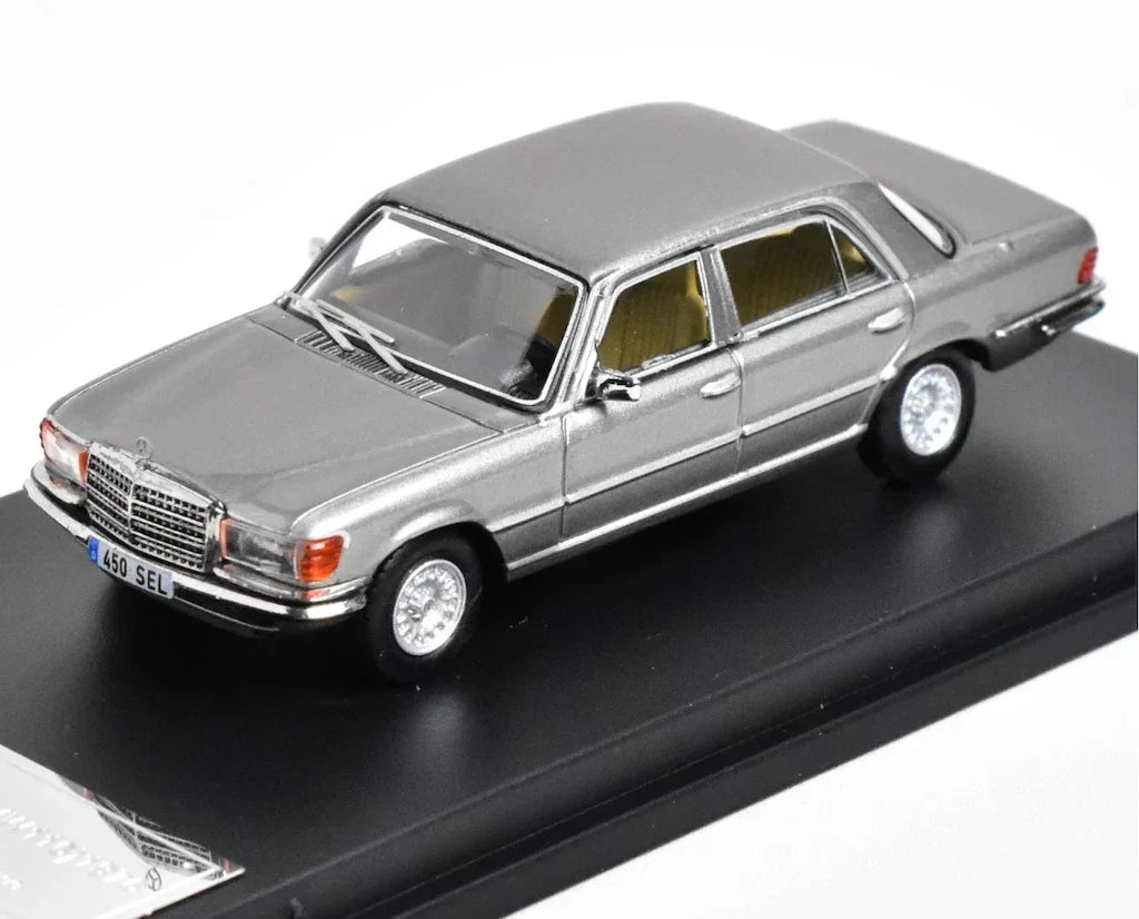 Maxwell 1:64 Benz 450SEL W116 Sedan Metallic Grey Classic Model Diecast Car - Jaiman Toys