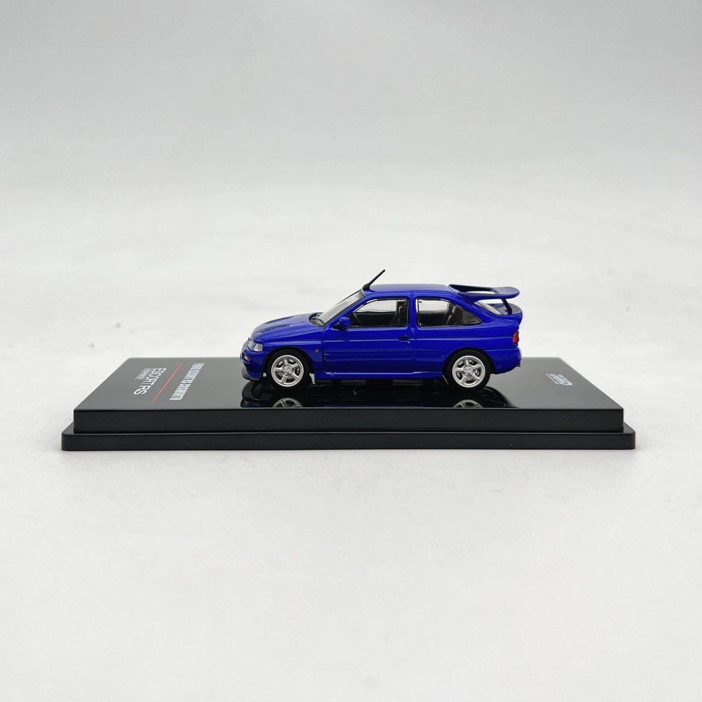 INNO64 Ford Escort RS Cosworth (LHD) Blue 1:64 Scale Die-Cast Model Car | Premium Ford Rally Collectible Miniature, Detailed Interior, Rubber Tires, Authentic Replica with Display Case & Collector Box