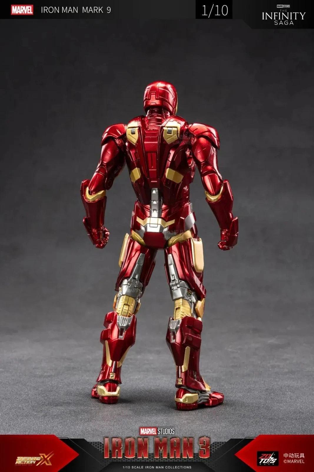 ZD Toys Marvel Avengers 1/10 Scale Iron Man Mark 9 (MK9) Figure I Marvel Studios Iron Man 3 Collector Action Figure