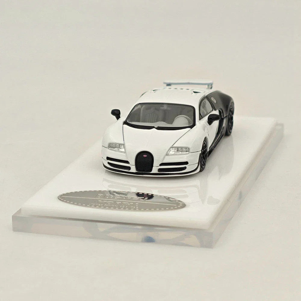 Mortal 1/64 Scale Bugatti White/Black – Premium Diecast Car Model Collectible - Jaiman Toys