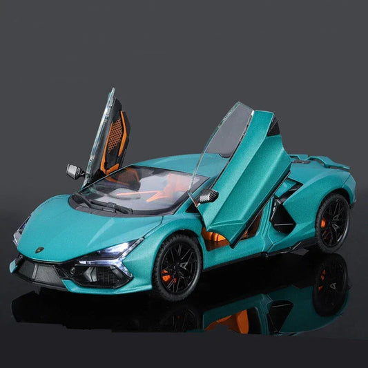 JOY JUNCTION 1:24 Lamborghini Diecast Car Model -Green with openable door, pull back action light and sound (JJ263) - Jaiman Toys