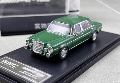 BSC 1:64 300SEL W109 AMG 6.8 Classic Green Model Diecast Metal Car - Jaiman Toys