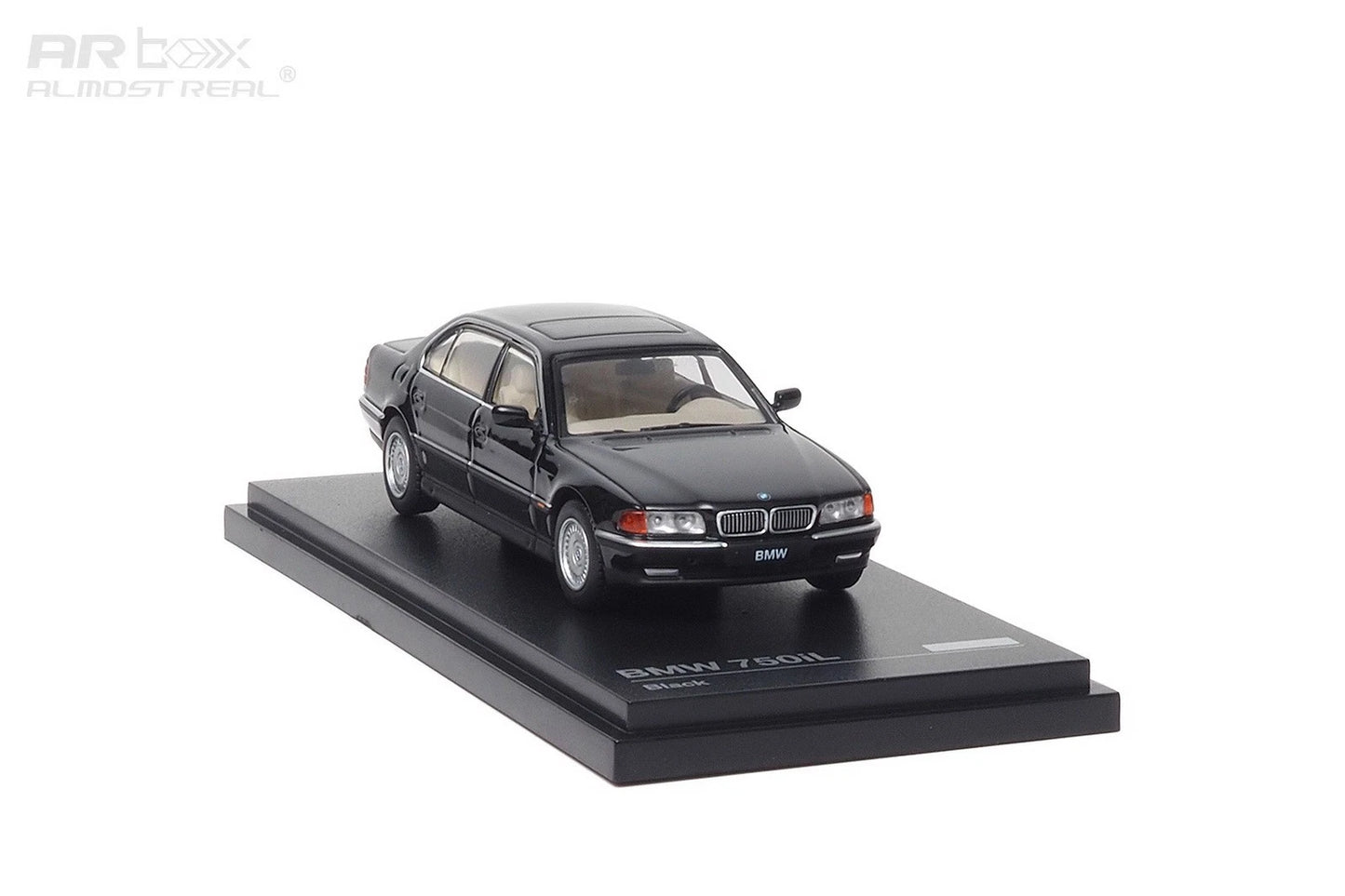 Almost Real AR Box 1:64 BMW 750iL (E38) Black Die-Cast Model Car | Premium Luxury Sedan Collectible