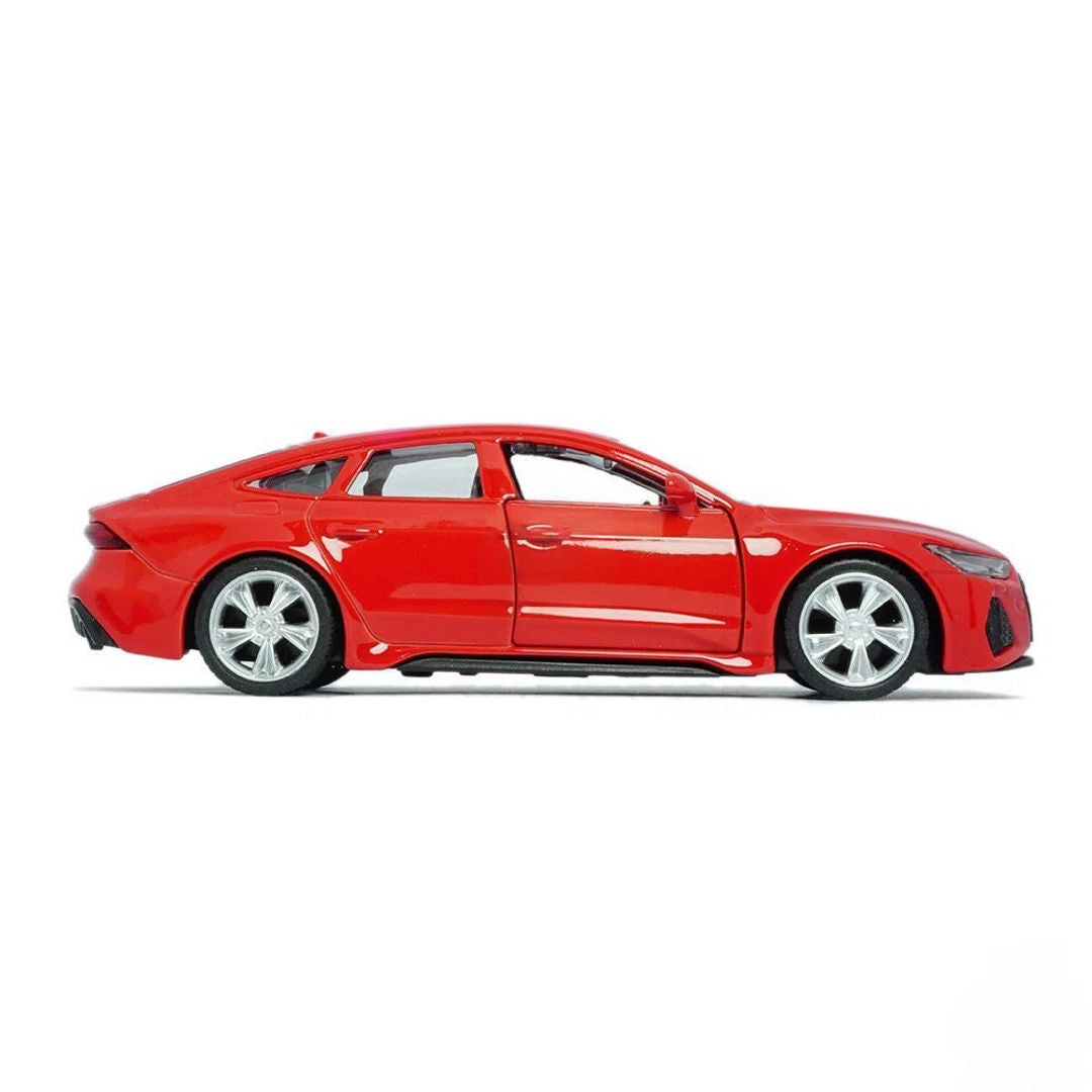 MSZ 1:43 Audi Rs 7 SportBack Die-Cast Model Car – Red | Pull Back, Openable Doors (67711)
