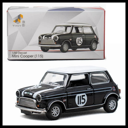 Tiny City 1:50 Diecast Mini Cooper #115 – Classic Metal Model Car Collectible with Detailed Interior & Rubber Tires
