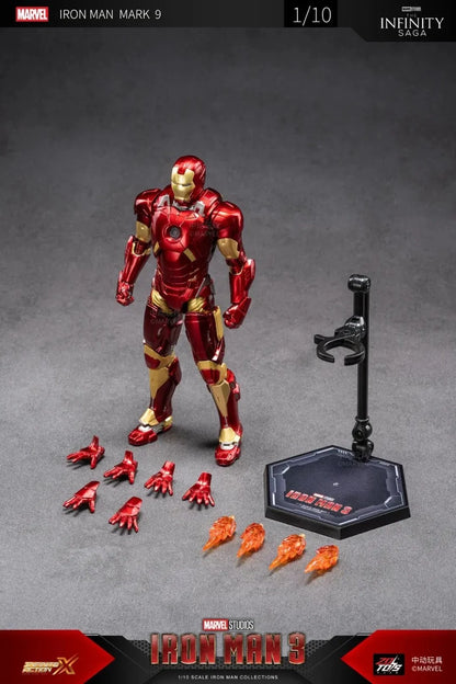 ZD Toys Marvel Avengers 1/10 Scale Iron Man Mark 9 (MK9) Figure I Marvel Studios Iron Man 3 Collector Action Figure
